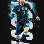 Lionel Messi dark Poster