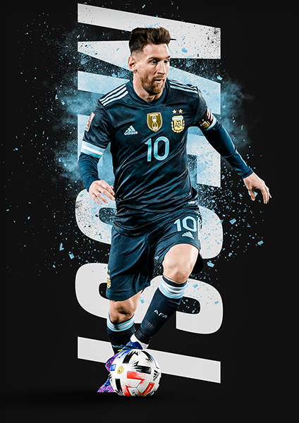 Lionel Messi dark Poster