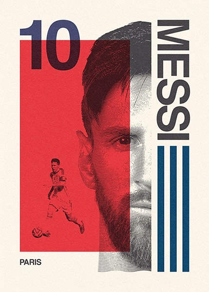 Lionel Messi PSG Football Sports Poster