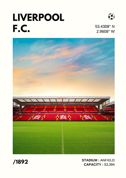 Liverpool FC Stadium Poster
