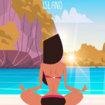 Lombok Island Travel Poster
