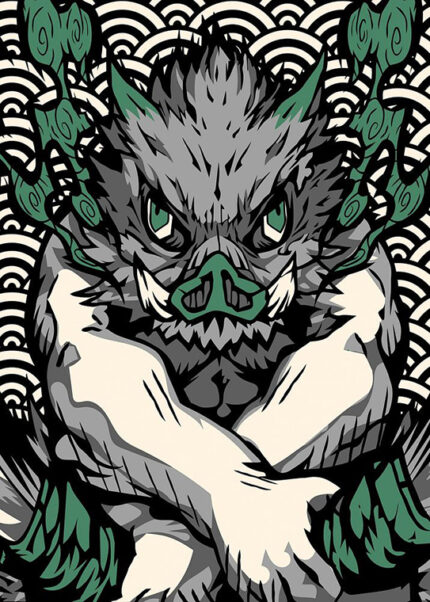 Inosuke Hashibira Kimetsu no Yaiba Poster