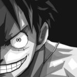 Luffy Grey One Piece Pop art Poster