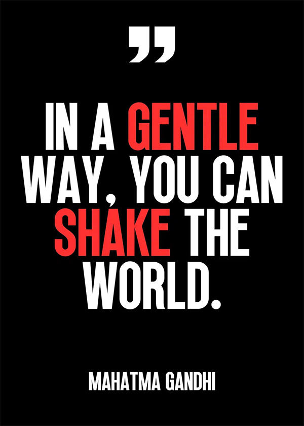 Mahatma Gandhi Success motivational Quote Poster