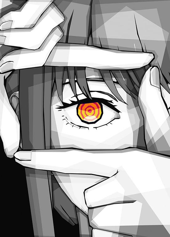 Makima Grey Chainsaw Man Pop art Poster