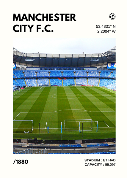 Manchester City FC Stadium Poster