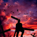 Sunset Chainsaw Man Poster