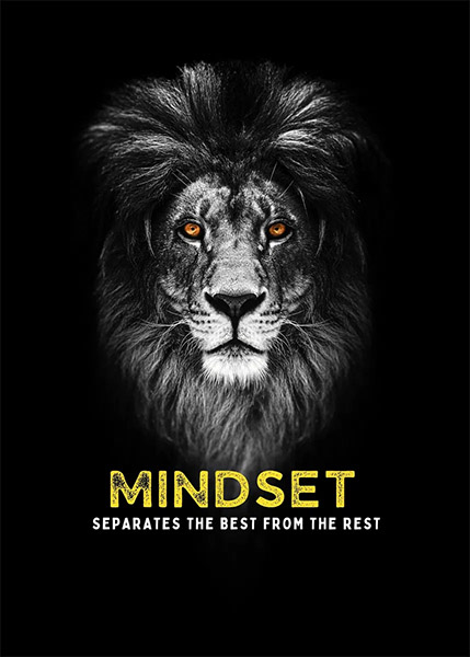 Mindset separates Best from Rest animal motivational Poster