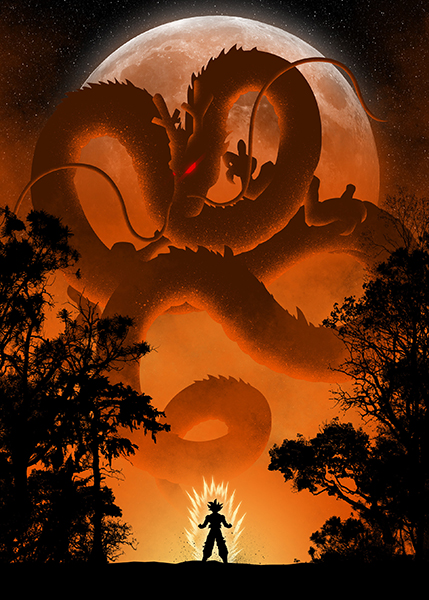 Minimalist Goku anime Poster