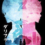 Minimalist Silhouette 002 Darling Franxx anime Poster