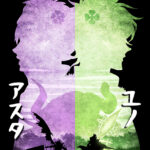 Minimalist Silhouette Best Friends Black Clover anime Poster