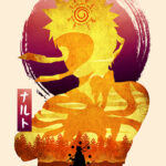 Minimalist Silhouette Naruto Shippuden anime Poster