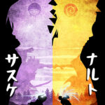 Minimalist Silhouette Rivals Naruto Shippuden anime Poster