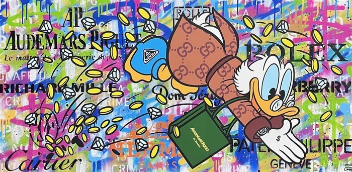 Money Dive Scrooge McDuck Poster