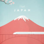 Mount Fuji Japan Minimalist Travel Poster