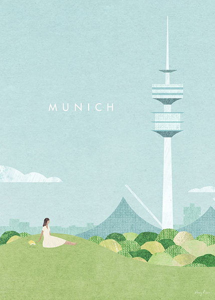 Munich Germany Minimalist Travel Poster