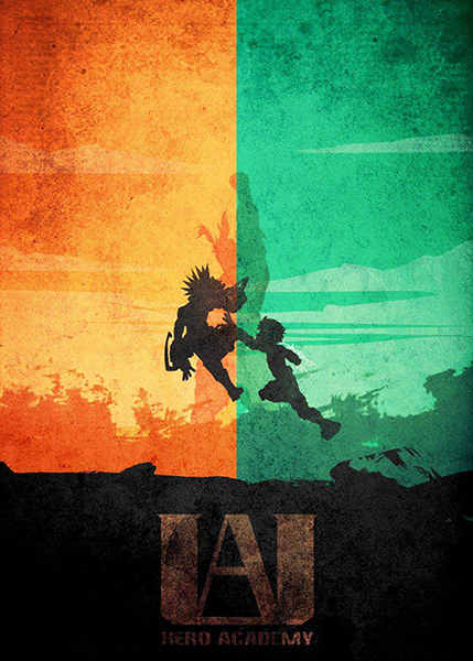 My Hero Academia Rival Minimalist anime Poster