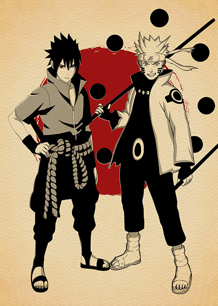 Naruto and Sasuke Naruto Shippuden Poster
