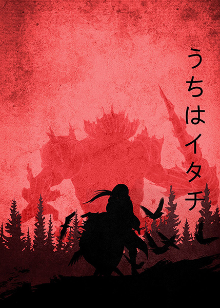 Naruto Shippuden Itachi Minimalist anime Poster