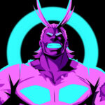 Neon All Might MHA Poster