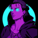 Neon Eren Yeager Attack on Titan Poster