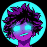 Neon Izuku Midoriya MHA Poster