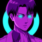 Neon Levi Ackerman Attack on Titan Poster