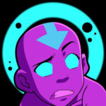 Neon Aang the Last Airbender Poster