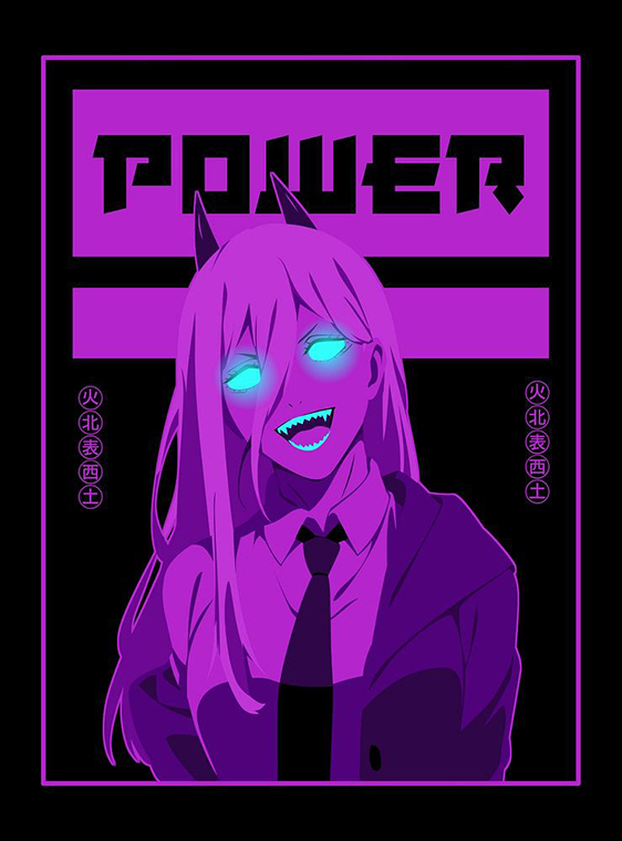 Neon Power 2 Chainsaw man Poster