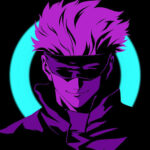 Neon Satoru Gojo Jujutsu Kaisen Poster