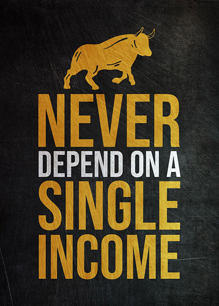 Never Depend on a Single Income Success Poster