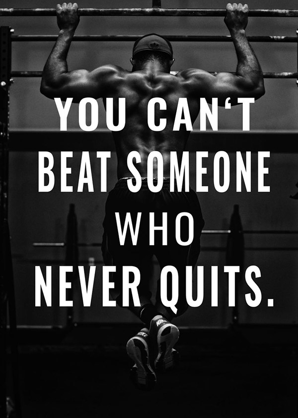 Never Quit Never Lose motivational Quote Poster
