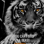 Never stop a beast hungry for better life motivational Poster