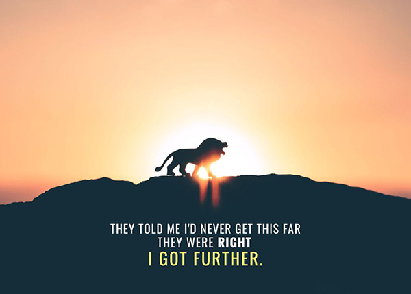 Never Stop for anyone animal motivational Poster