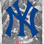 New York Yankees Major Basketball League City Maps Crests Poster