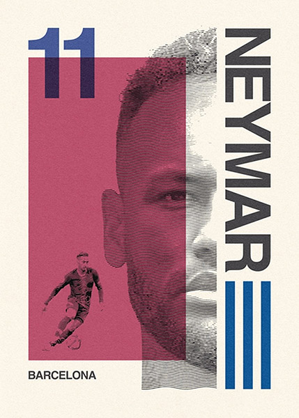 Neymar Júnior FC Barcelona Football Sports Poster