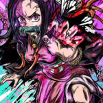 Nezuko Blood art Demon Slayer Comic Poster
