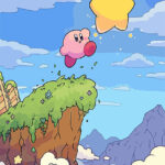 Nintendo Kirby Jumping to the star Poster