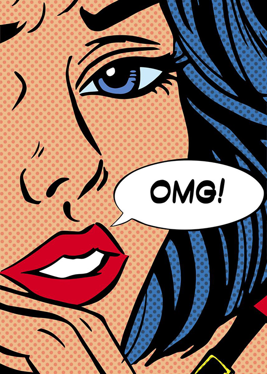Oh my god Comics Pop Art Poster