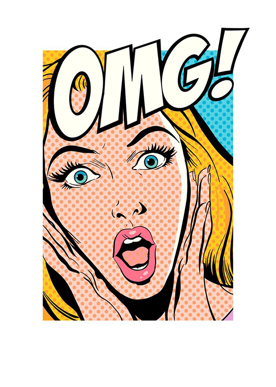 OMG Comics Pop Art Poster