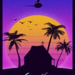 Kame House Dragon Ball Retro Poster