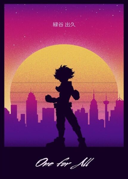 One for all My hero academia Retro Poster