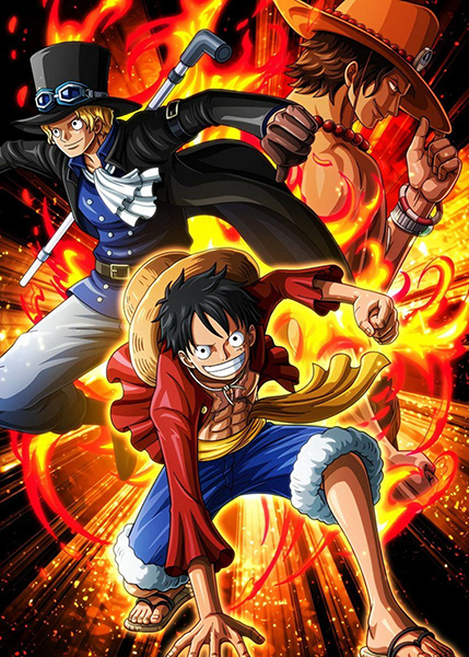 One Piece Luffy and Sabo Meetup in Dress rosa Poster
