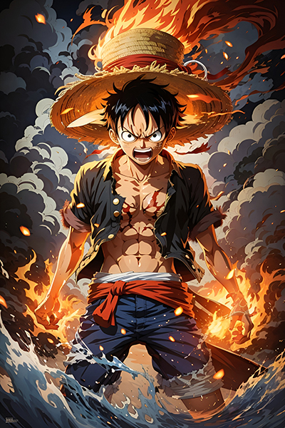 One Piece Luffy Fan art Poster