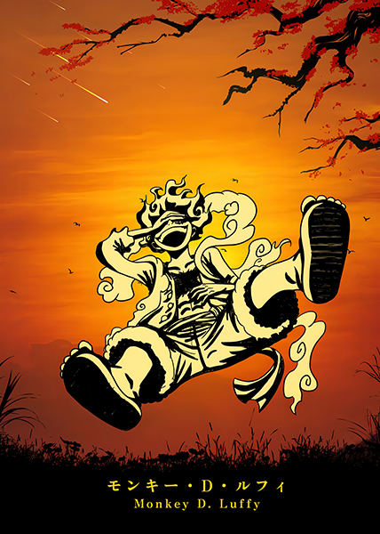 One Piece Luffy Minimal anime Poster