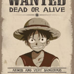 One Piece Luffy Wanted anime Poster