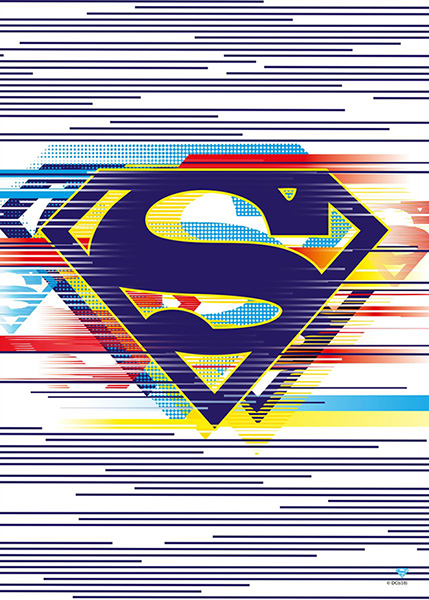 Outlined Symbol of Hope Superman Poster
