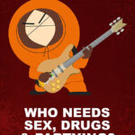Partying kenny South Park Poster