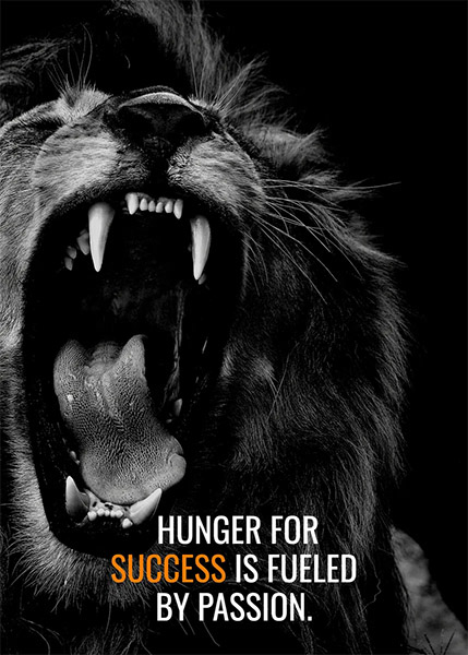 Passion animal motivational Poster