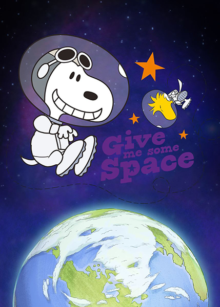 Peanuts Snoopy Give me some space Poster
